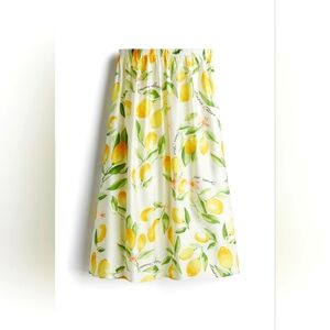 H&M Lemon Pattern A-Line Skirt